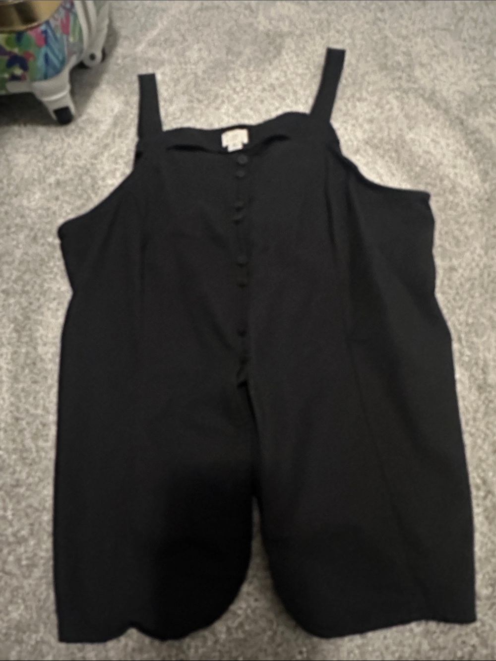 A new day Black button tank size large cotton rayon blend